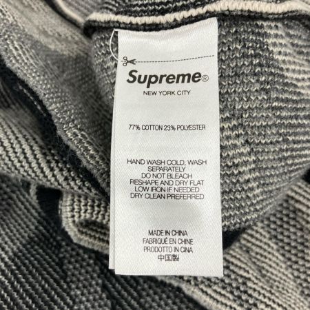  Supreme シュプリーム 22SS Abstract Textured Zip Up Polo Lサイズ RN101837 ブラック×ホワイト