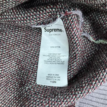  Supreme シュプリーム 21AW Argyle Zip Polo Mサイズ RN101837 グレー×レッド