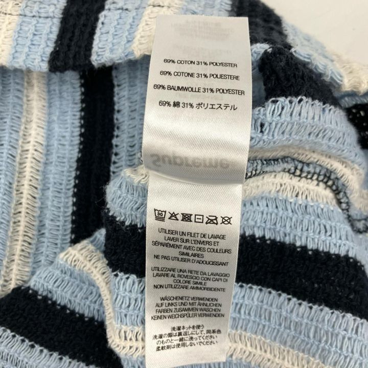 Supreme シュプリーム 2022SS open knit stripe zip polo Lサイズ