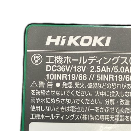  HiKOKI ハイコーキ インパクトドライバ 付属品完備 コードレス式 36v 2.5Ah JN504161 WH36DD ブラック