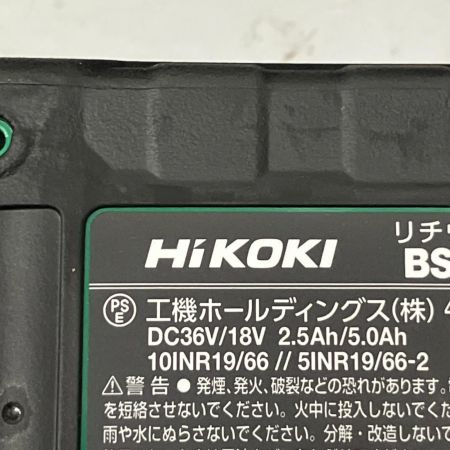  HiKOKI ハイコーキ インパクトドライバ 付属品完備 コードレス式 36v 2.5Ah JN504162 WH36DD ブラック