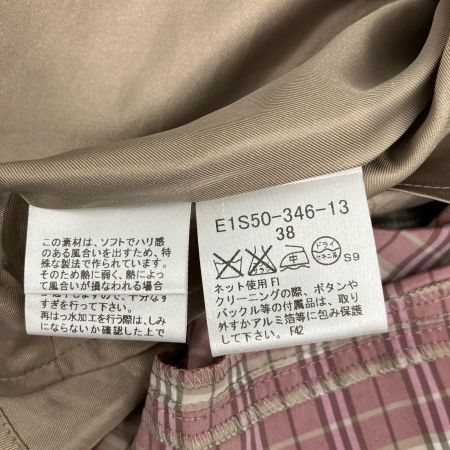  BURBERRY BLUE LABEL バーバリーブルーレーベル チェック　ミニスカート  銀色ボタン 38 E1S50-346-1338 ライトピンク