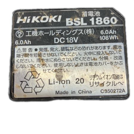 HiKOKI ハイコーキ インパクトドライバ　充電池1個付 18v  WH18DDL2 ブラック