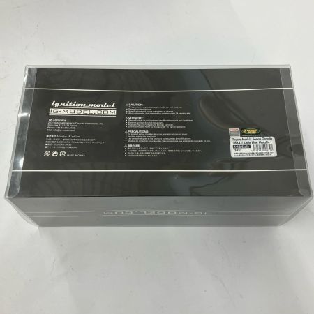   ミニカー 1/18 Toyota Mark II Sedan Grande (MX41) Light Blue Metallic イグニッションモデル