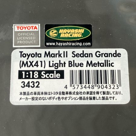   ミニカー 1/18 Toyota Mark II Sedan Grande (MX41) Light Blue Metallic イグニッションモデル