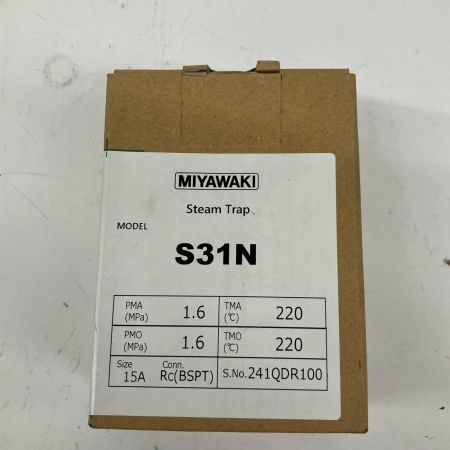  MIYAWAKI ミヤワキ スチームトラップ 15A S31N