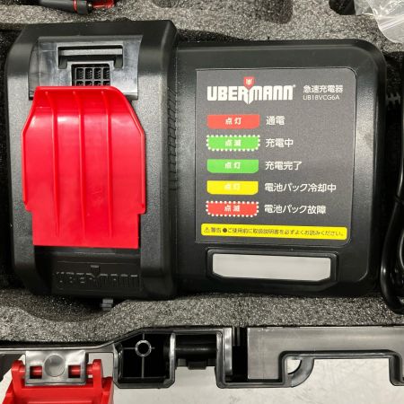  UBERMANN 充電式振動ドリルドライバー 5.0Ahセット 18v UB18VVDDBL60BFS レッド