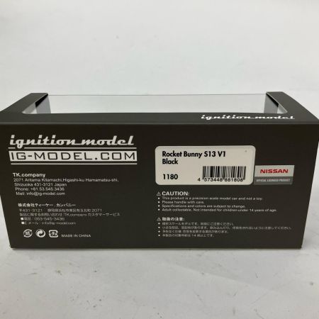 ミニカー 1/43 Rocket Bunny S13 V1 Black イグニッションモデル