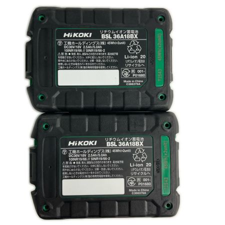  HiKOKI ハイコーキ インパクトドライバ WH36DD 2XHRSZ ストロングブラック 充電器・充電池2個・ケース付 