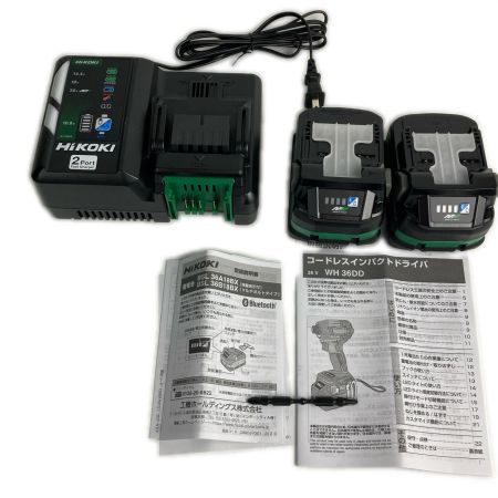  HiKOKI ハイコーキ インパクトドライバ WH36DD 2XHRSZ ストロングブラック 充電器・充電池2個・ケース付 