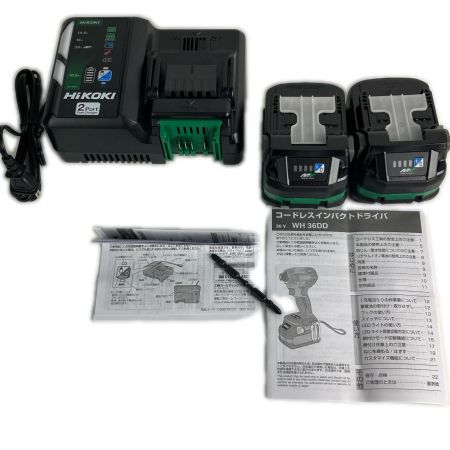  HiKOKI ハイコーキ インパクトドライバ WH36DD 2XHRSZ  ストロングブラック 充電器・充電池2個・ケース付