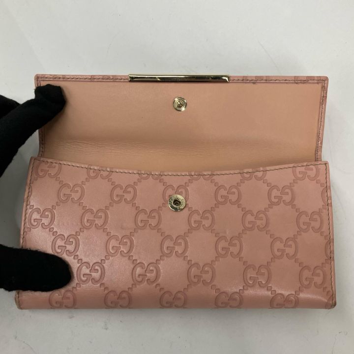 GUCCI グッチ 長財布 グッチシマ 112715・2888 ピンク - 中古バッグ