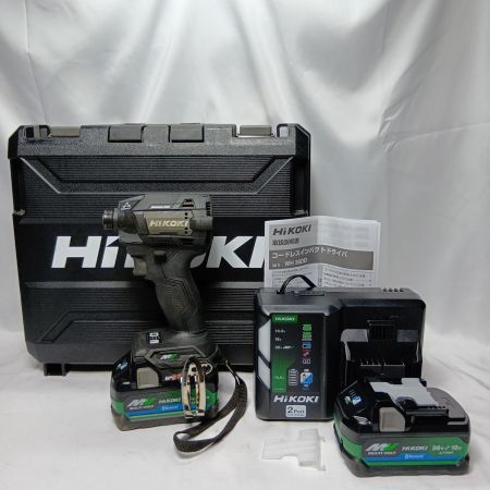 HiKOKI ハイコーキ WH36DD ブラック  充電器・充電池2個・ケース付 36v 2.5Ah J1606259 T2603 2512AB 美品 WH36DD ブラック