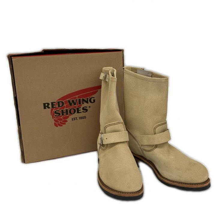 RED WING エンジニアブーツ 9D ラフアウト　ベージュ　スエード RED WING レッドウィング エンジニアブーツ ホーソーン アビレーン