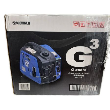  ニチネン インバーター発電機 　レギュラーガソリン/ガスボンベ対応 50/60Hz 電力合計1000W KG-101