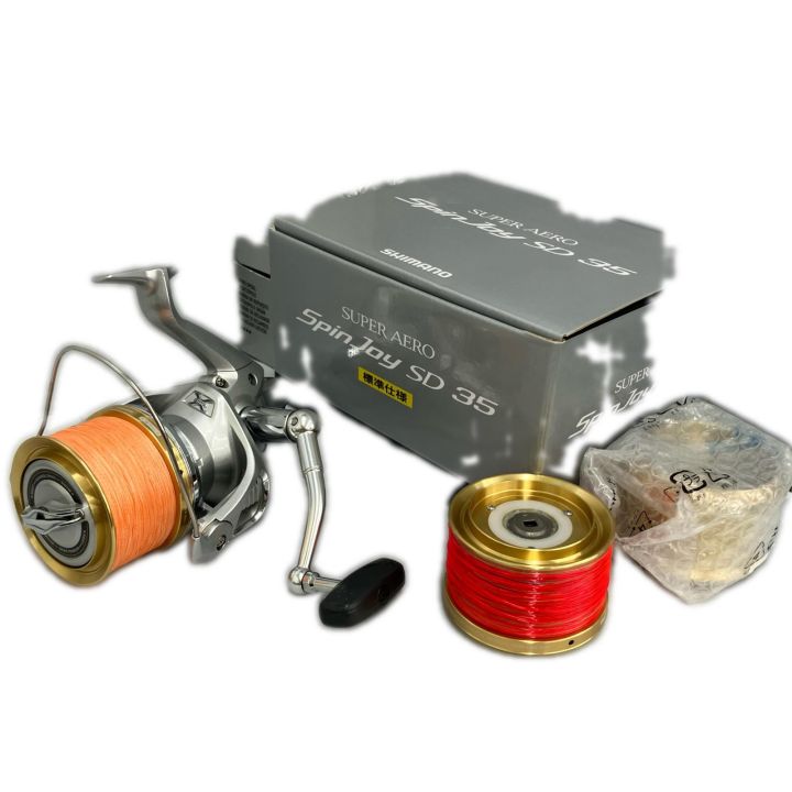 シマノ 15 スーパーエアロ スピンジョイ SD 35 標準仕様【新品未使用品】 SHIMANO シマノ 15スーパーエアロスピンジョイSD 35 程度A 替スプール2