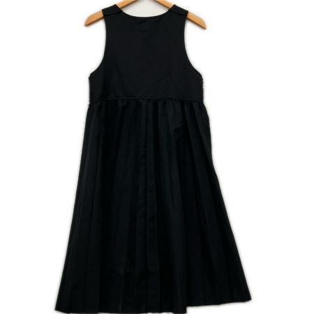  BLACK COMME des GARCONS AD2024 ダメージ加工 背面プリーツワンピース S ブラック