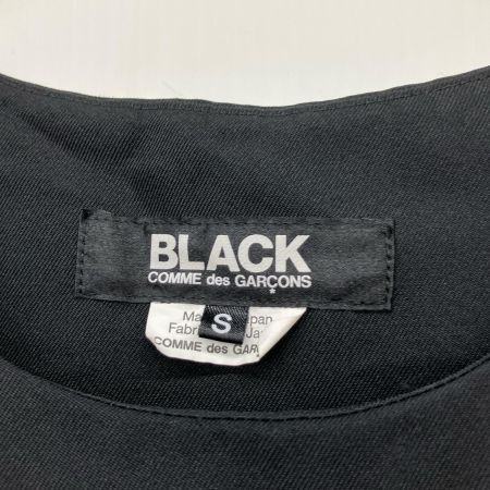  BLACK COMME des GARCONS AD2024 ダメージ加工 背面プリーツワンピース S ブラック