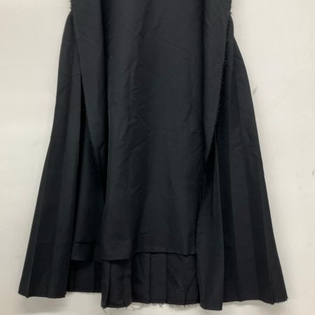  BLACK COMME des GARCONS AD2024 ダメージ加工 背面プリーツワンピース S ブラック