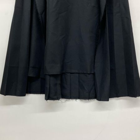  BLACK COMME des GARCONS AD2024 ダメージ加工 背面プリーツワンピース S ブラック