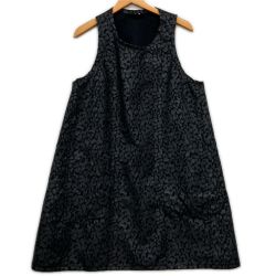 △△ BLACK COMME des GARCONS AD2020 レオパード柄 変形ワンピース S ブラック Bランク