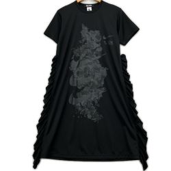 COMME des GARCONS コムデギャルソン ×NIKE サイドフリルワンピース M AD2018 ブラック Bランク