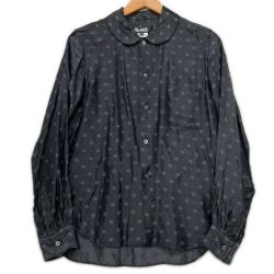 △△ COMME des GARCONS コムデギャルソン AD2021　キュプラ　ブラウス　 ブラック Bランク