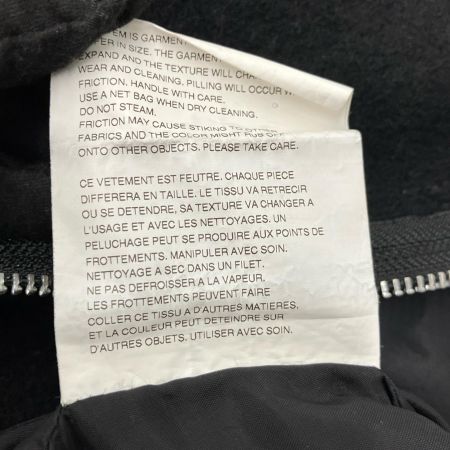 BLACK COMME des GARCONS  21AW 斜めジップ ウール縮絨 コート AD2021 1H-C002 ブラック