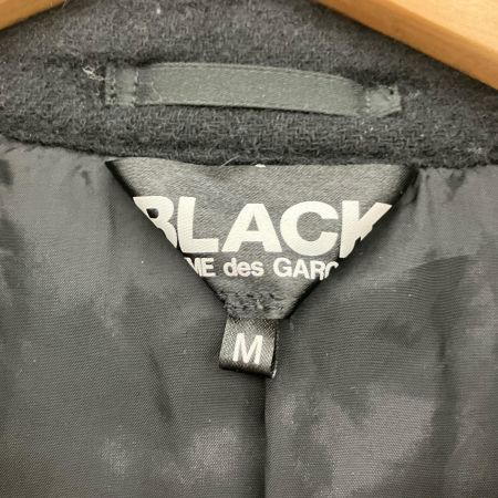 BLACK COMME des GARCONS  21AW 斜めジップ ウール縮絨 コート AD2021 1H-C002 ブラック