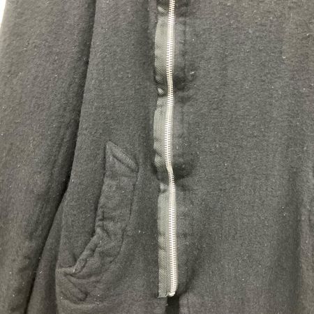 BLACK COMME des GARCONS  21AW 斜めジップ ウール縮絨 コート AD2021 1H-C002 ブラック