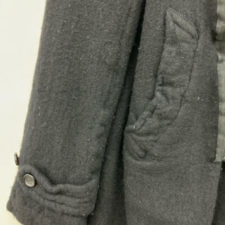 BLACK COMME des GARCONS  21AW 斜めジップ ウール縮絨 コート AD2021 1H-C002 ブラック