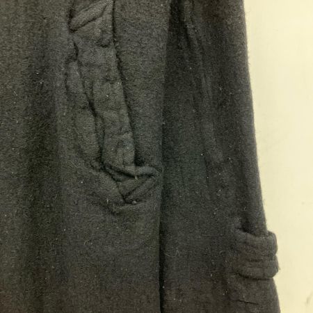 BLACK COMME des GARCONS  21AW 斜めジップ ウール縮絨 コート AD2021 1H-C002 ブラック