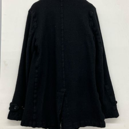 BLACK COMME des GARCONS  21AW 斜めジップ ウール縮絨 コート AD2021 1H-C002 ブラック