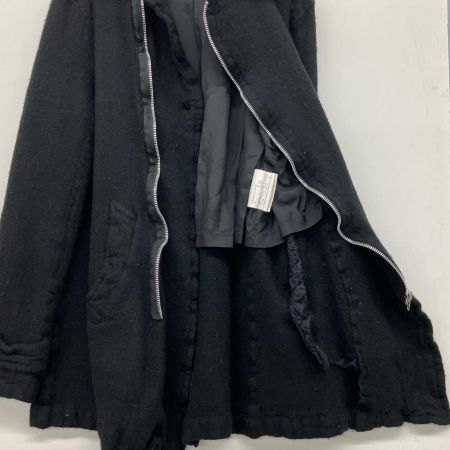 BLACK COMME des GARCONS  21AW 斜めジップ ウール縮絨 コート AD2021 1H-C002 ブラック