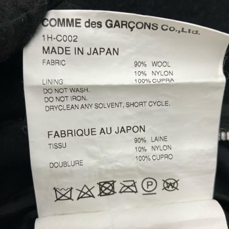 BLACK COMME des GARCONS  21AW 斜めジップ ウール縮絨 コート AD2021 1H-C002 ブラック