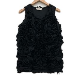 COMME des GARCONS コムデギャルソン AD2022 薔薇 立体 カットソー  GK-T025 ブラック Bランク
