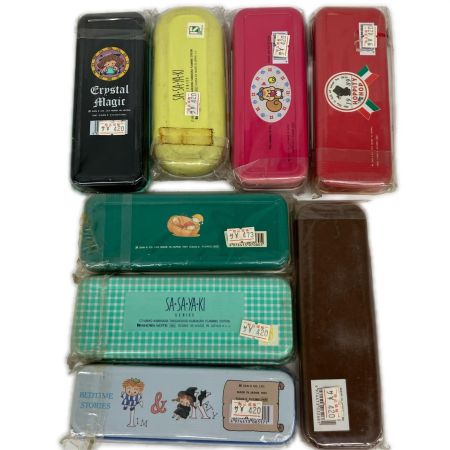 レトロ雑貨 缶ペンケース 8個セット 未開封 外装ダメージあり 平成 SAN-X他