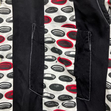COMME des GARCONS コムデギャルソン 異素材mix 柄×ストライプシャツ AD2018  1C-B016 ホワイト×ブラック