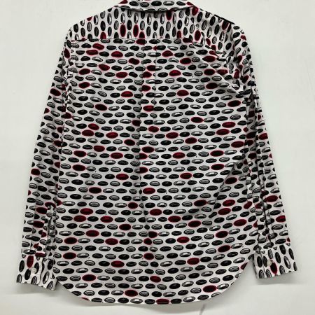 COMME des GARCONS コムデギャルソン 異素材mix 柄×ストライプシャツ AD2018  1C-B016 ホワイト×ブラック