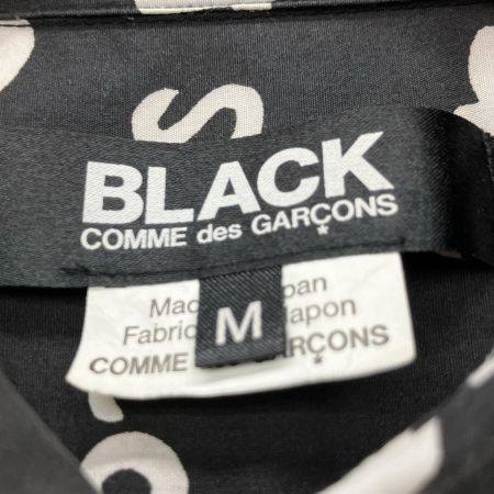 BLACK COMME des GARCONS シャツ AD2019 M 英語柄 1D-B019 ブラック