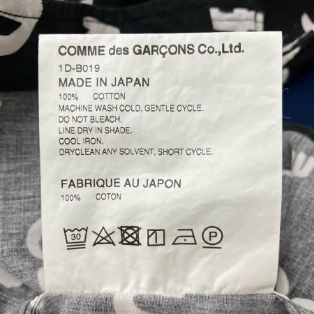BLACK COMME des GARCONS シャツ AD2019 M 英語柄 1D-B019 ブラック