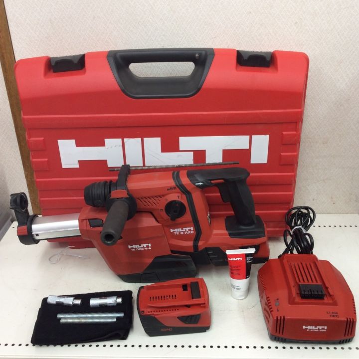 Hilti ヒルティ 充電式ロータリーハンマドリル 集塵付き 充電器・充電池２コ・ケース付 TE-6-A22｜中古｜なんでもリサイクルビッグバン