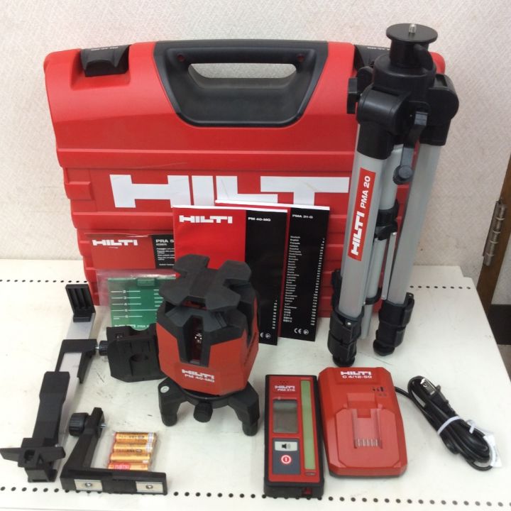 Hilti ヒルティ グリーンレーザー 墨出し器 マルチラインレーザー レーザー受光器 三脚・取説付 PM40-MG｜中古｜なんでもリサイクルビッグバン