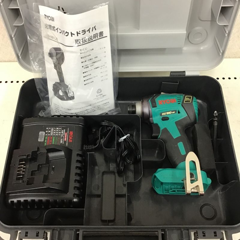 中古】 RYOBI リョービ インパクトドライバ 充電器・ケース付 BID-181 ...