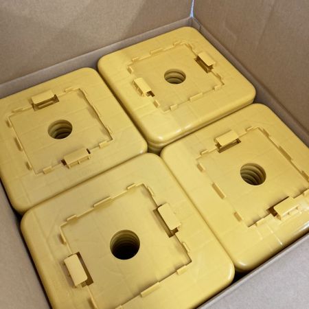  ARAO アラオ　敷盤　エコワイドベース　黄色 50pcs 140角　50個セット AR-2201-1
