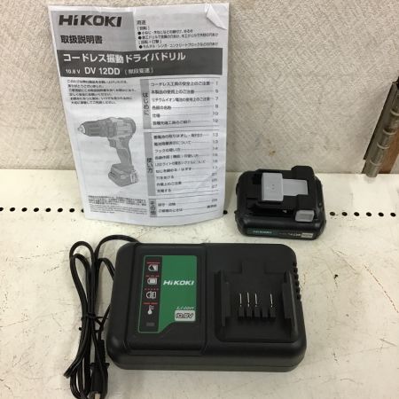  HiKOKI ハイコーキ コードレス振動ドライバドリル　10.8V 10㎜ 電池4.0Ah 2個 充電器付 DV 12DD