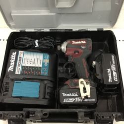 ◇◇ MAKITA マキタ 充電式 インパクトドライバ　オーセンティックレッド　充電器・充電池×2・ケース付 TD171DGX Bランク