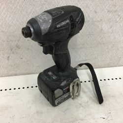 ◇◇ HITACHI 日立 コードレス インパクトドライバ　ブラック　バッテリー付 WH14DDL Bランク