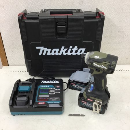  MAKITA マキタ 充電式 インパクトドライバ　オリーブ　充電器・充電池×2・ケース付 TD001G