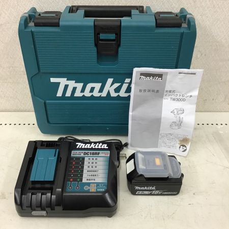  MAKITA マキタ 充電式 インパクトレンチ　18V　充電器・充電池・ケース・取説付 TW300DRGX